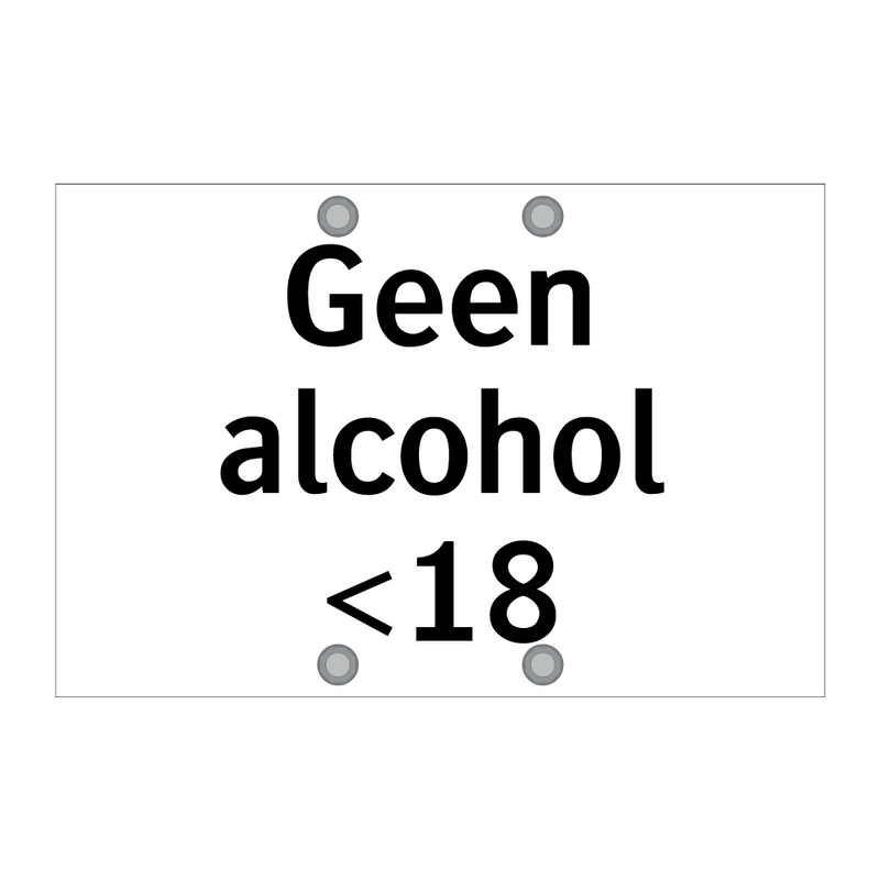 Geen alcohol <18 & Geen alcohol <18 & Geen alcohol <18 & Geen alcohol <18 & Geen alcohol <18