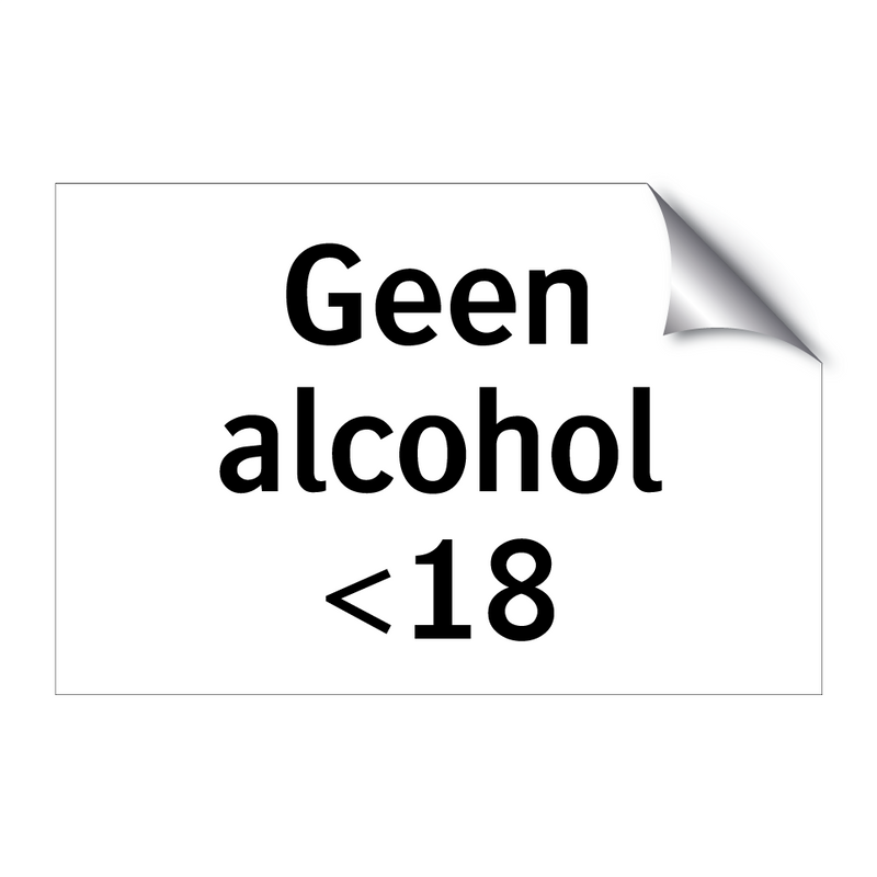 Geen alcohol <18 & Geen alcohol <18 & Geen alcohol <18 & Geen alcohol <18