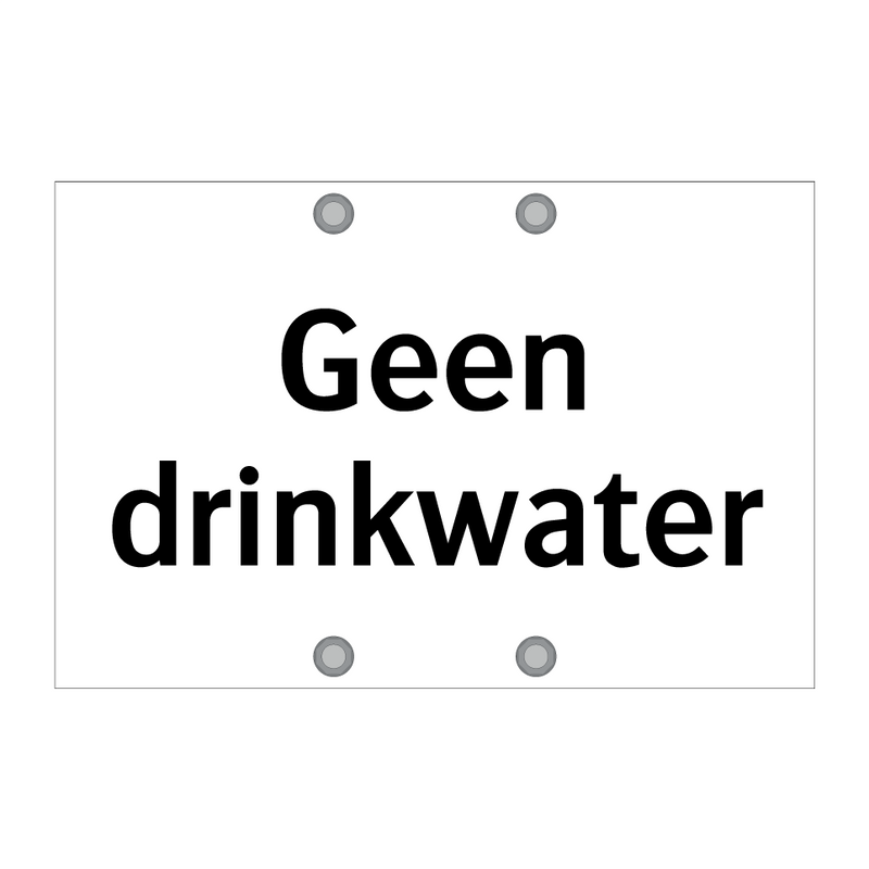 Geen drinkwater & Geen drinkwater & Geen drinkwater & Geen drinkwater & Geen drinkwater