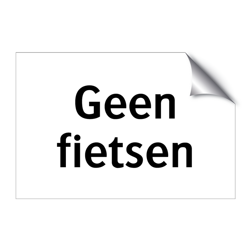 Geen fietsen & Geen fietsen & Geen fietsen & Geen fietsen