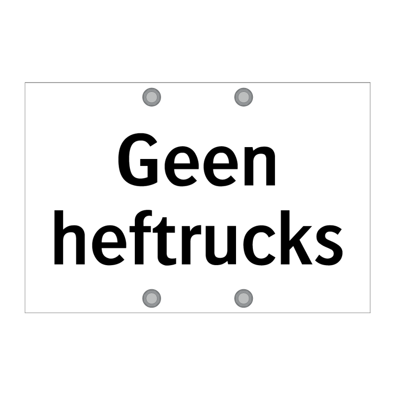 Geen heftrucks & Geen heftrucks & Geen heftrucks & Geen heftrucks & Geen heftrucks