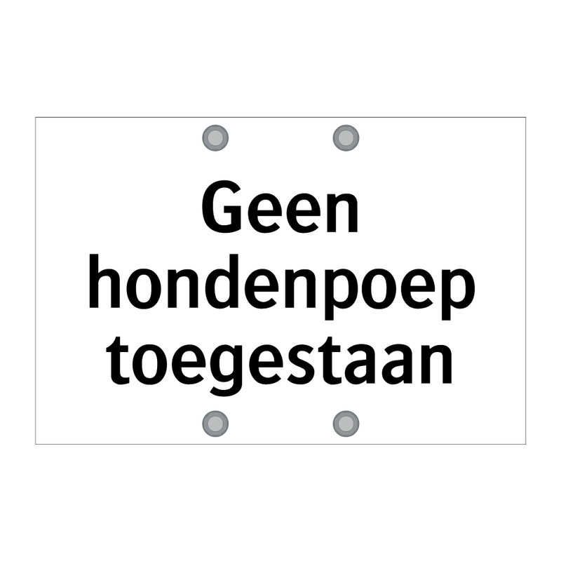 Geen hondenpoep toegestaan & Geen hondenpoep toegestaan & Geen hondenpoep toegestaan