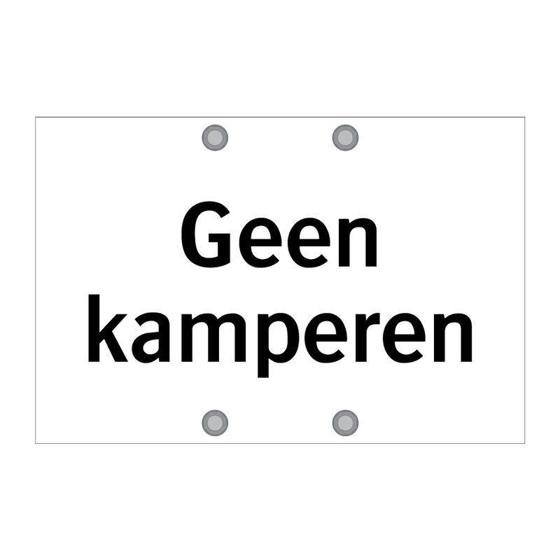 Geen kamperen & Geen kamperen & Geen kamperen & Geen kamperen & Geen kamperen