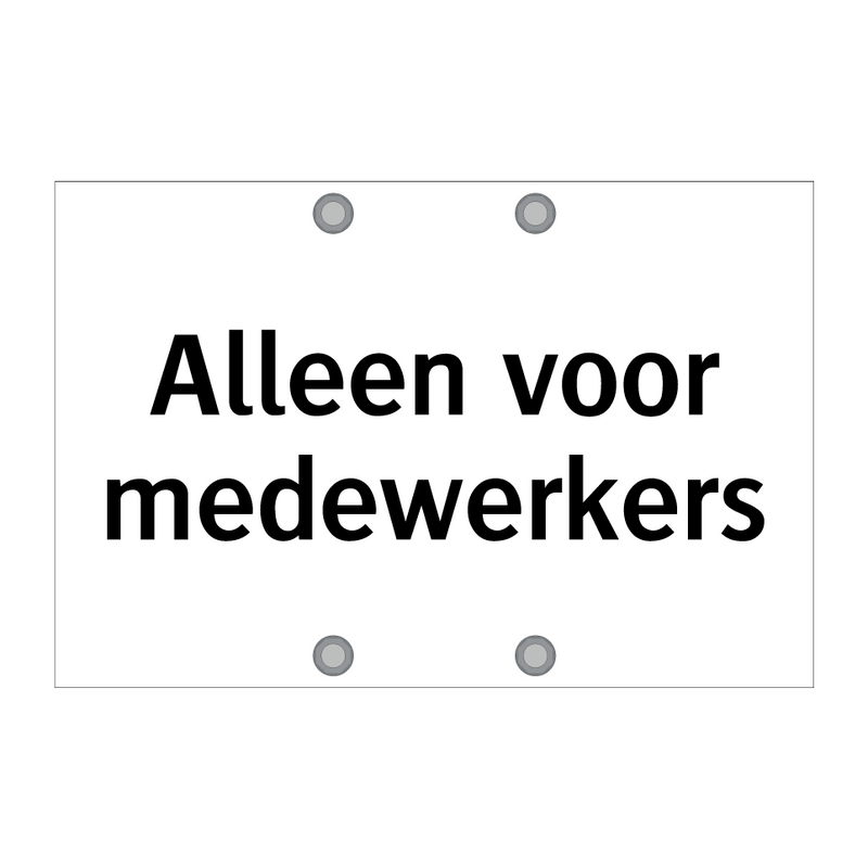 Alleen voor medewerkers & Alleen voor medewerkers & Alleen voor medewerkers