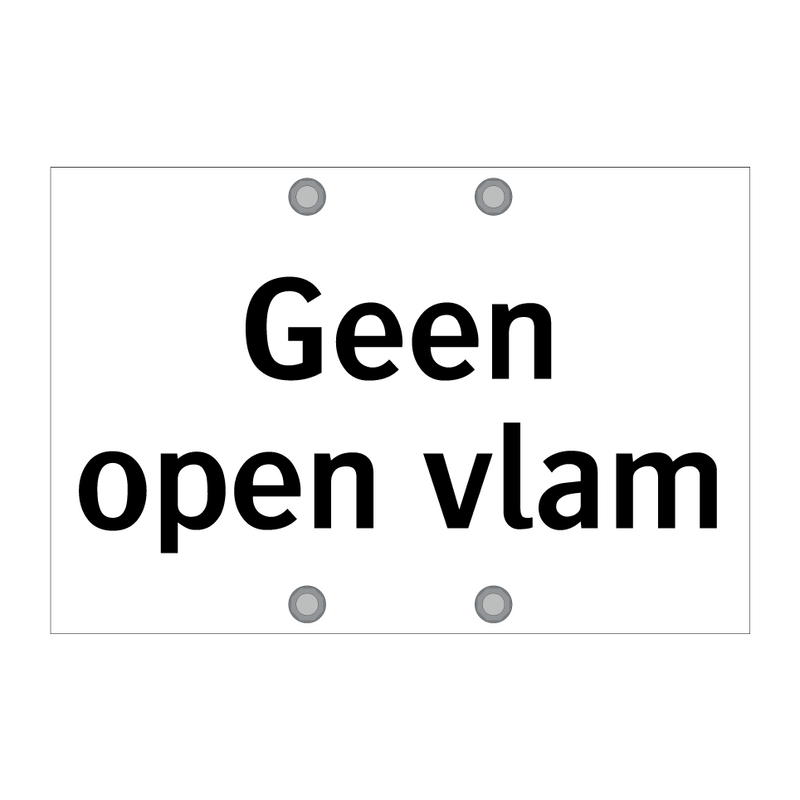 Geen open vlam & Geen open vlam & Geen open vlam & Geen open vlam & Geen open vlam