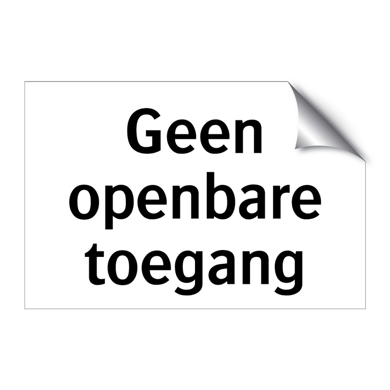 Geen openbare toegang & Geen openbare toegang & Geen openbare toegang & Geen openbare toegang