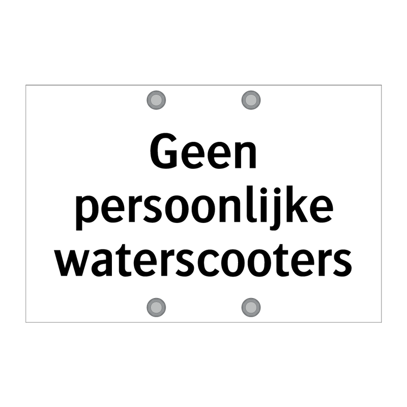 Geen persoonlijke waterscooters & Geen persoonlijke waterscooters & Geen persoonlijke waterscooters