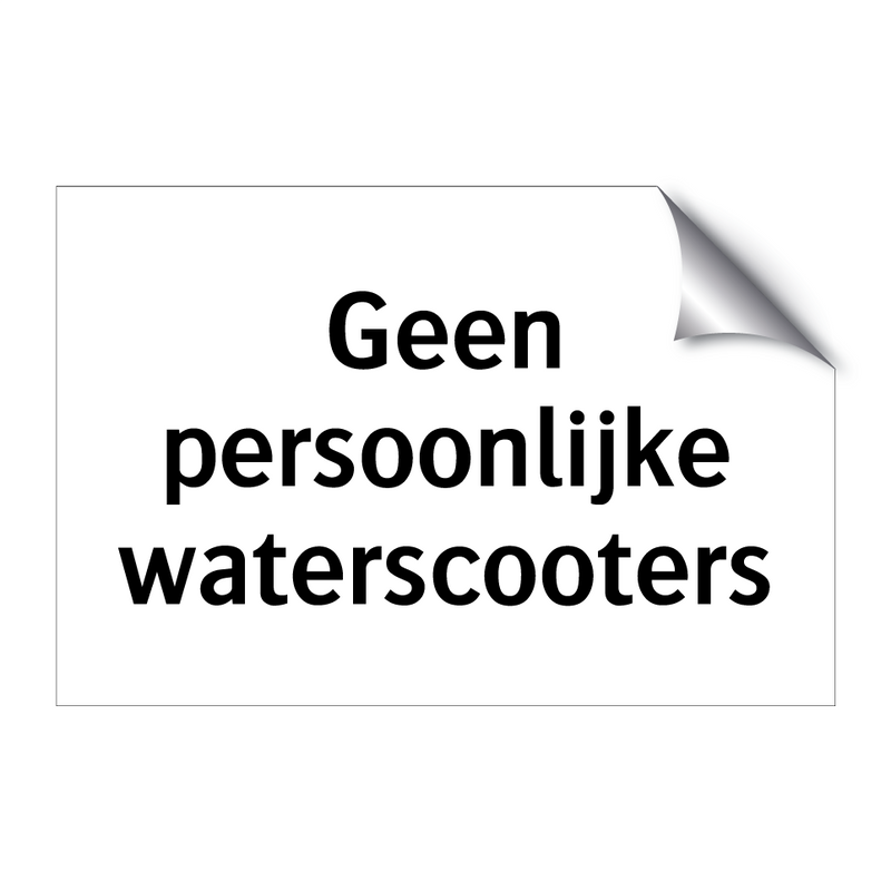 Geen persoonlijke waterscooters & Geen persoonlijke waterscooters & Geen persoonlijke waterscooters