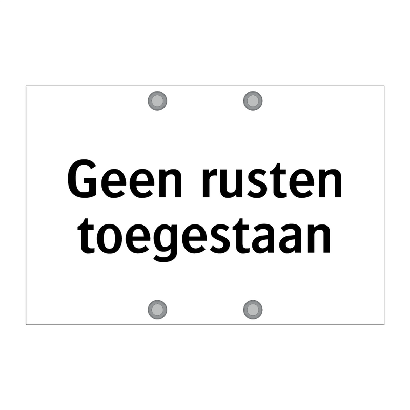 Geen rusten toegestaan & Geen rusten toegestaan & Geen rusten toegestaan & Geen rusten toegestaan