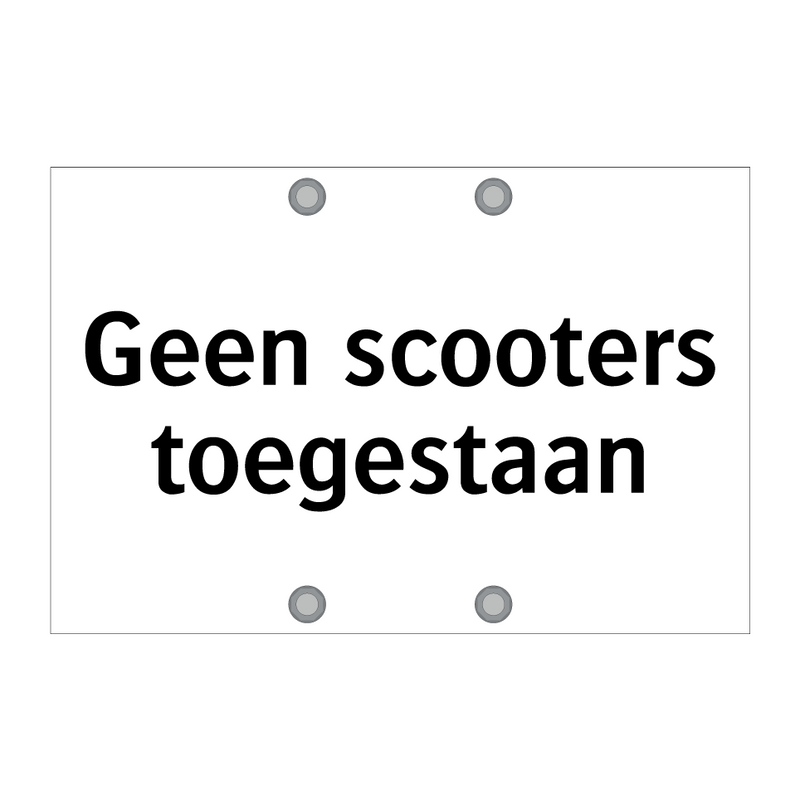 Geen scooters toegestaan & Geen scooters toegestaan & Geen scooters toegestaan