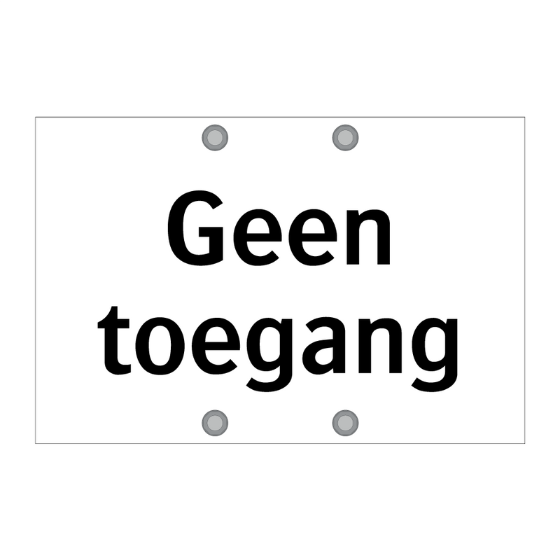 Geen toegang & Geen toegang & Geen toegang & Geen toegang & Geen toegang