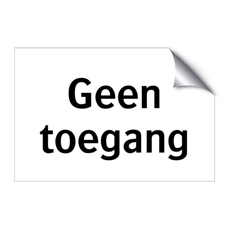 Geen toegang & Geen toegang & Geen toegang & Geen toegang