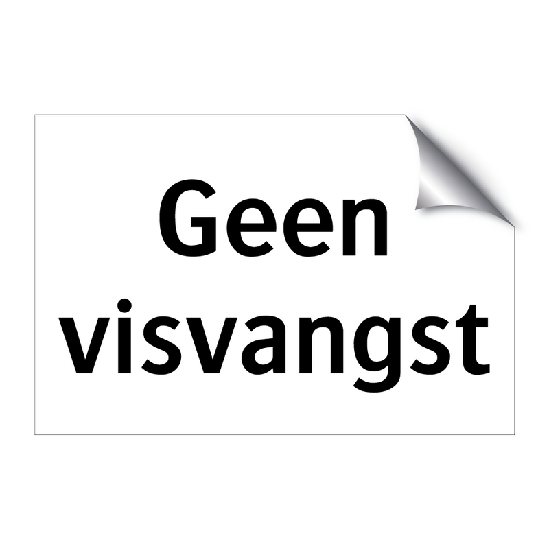 Geen visvangst & Geen visvangst & Geen visvangst & Geen visvangst