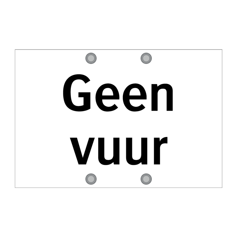 Geen vuur & Geen vuur & Geen vuur & Geen vuur & Geen vuur