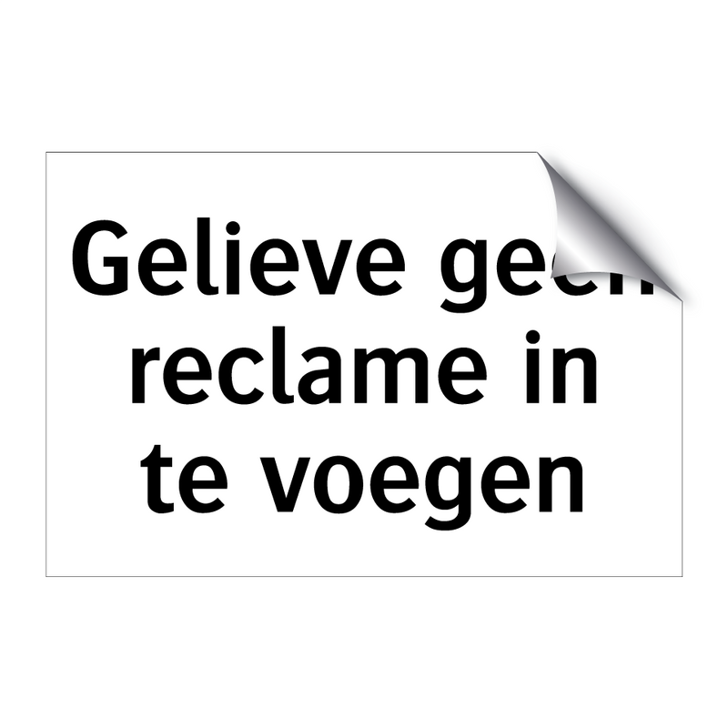 Gelieve geen reclame in te voegen & Gelieve geen reclame in te voegen