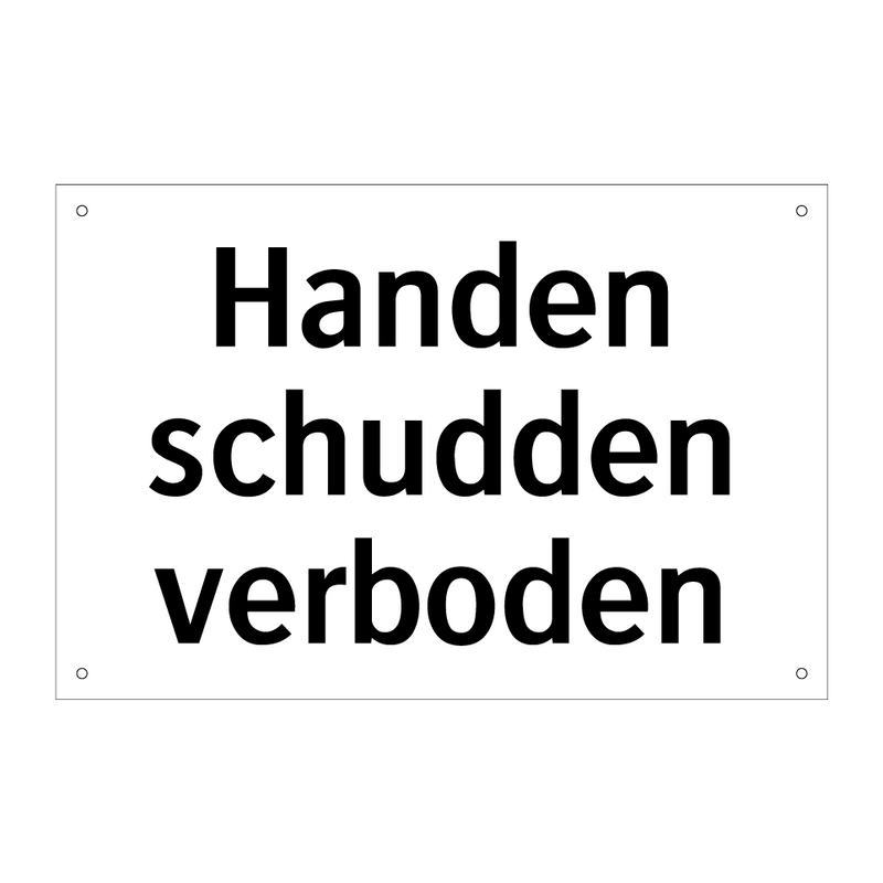 Handen schudden verboden & Handen schudden verboden & Handen schudden verboden