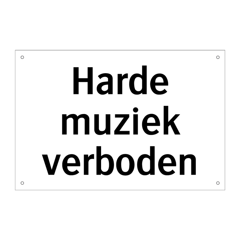 Harde muziek verboden & Harde muziek verboden & Harde muziek verboden & Harde muziek verboden