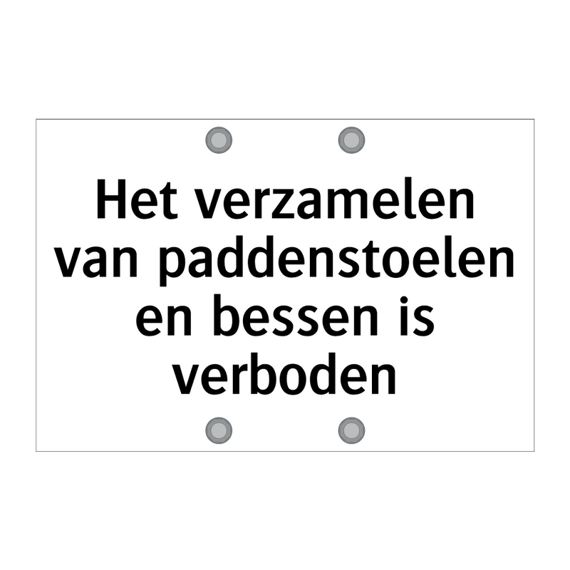 Het verzamelen van paddenstoelen en bessen is verboden