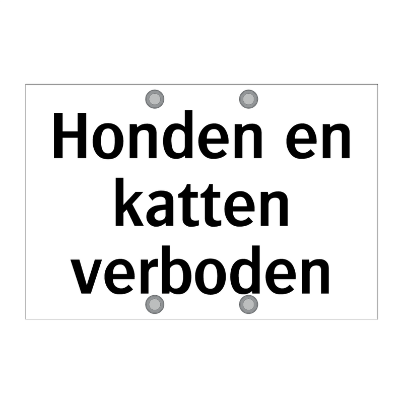 Honden en katten verboden & Honden en katten verboden & Honden en katten verboden