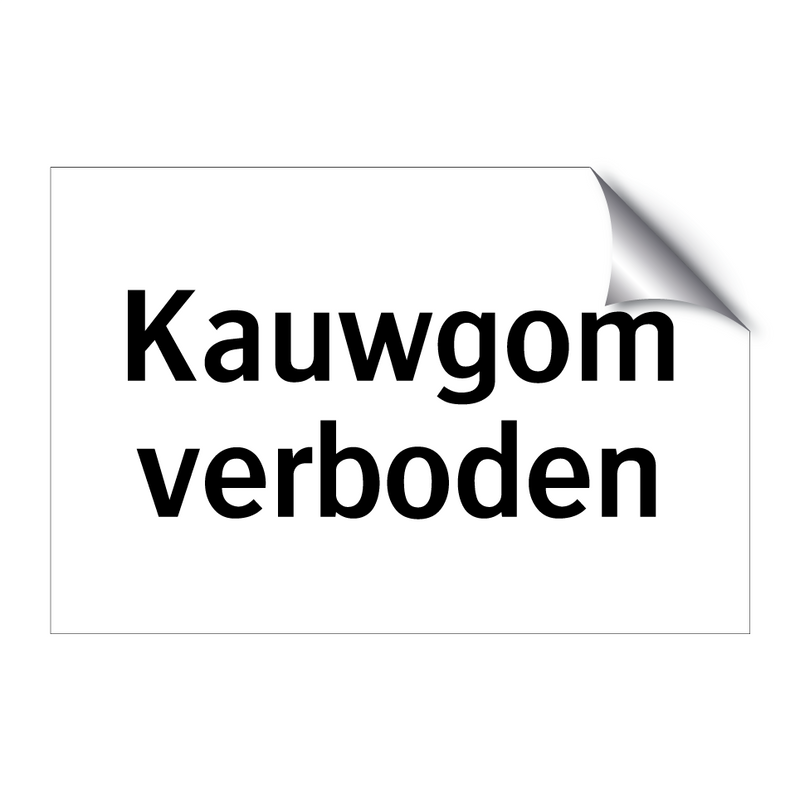 Kauwgom verboden & Kauwgom verboden & Kauwgom verboden & Kauwgom verboden