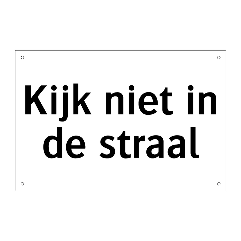 Kijk niet in de straal & Kijk niet in de straal & Kijk niet in de straal & Kijk niet in de straal