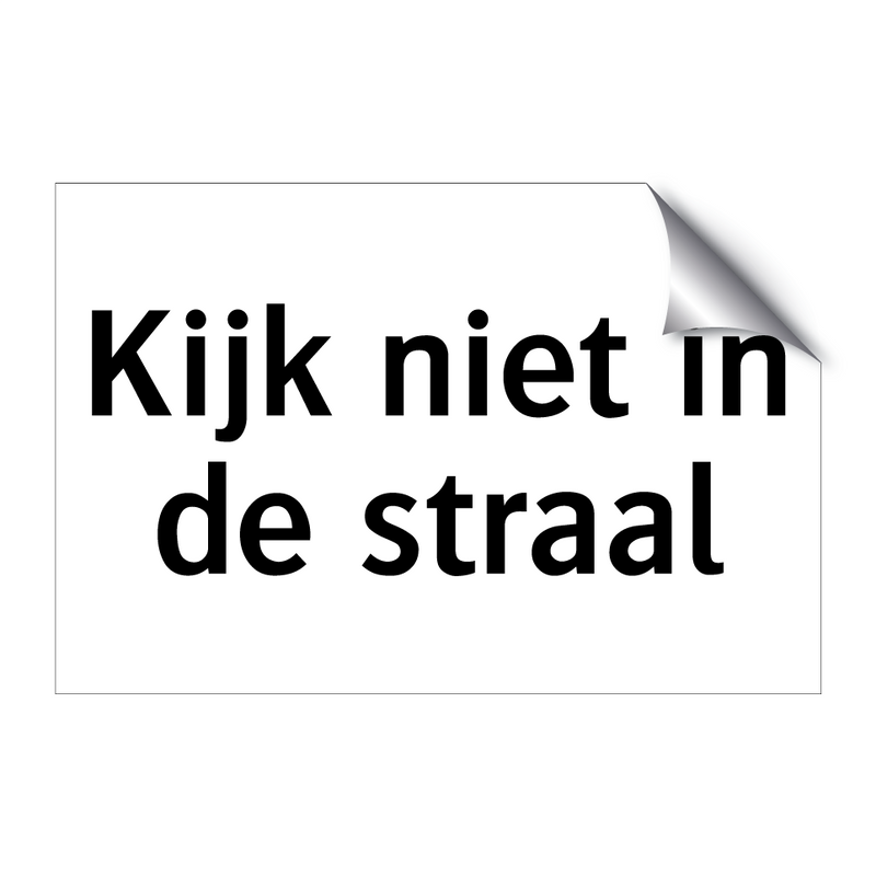 Kijk niet in de straal & Kijk niet in de straal & Kijk niet in de straal & Kijk niet in de straal