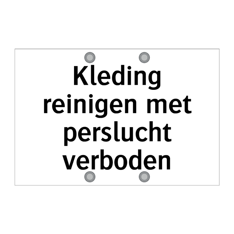 Kleding reinigen met perslucht verboden & Kleding reinigen met perslucht verboden