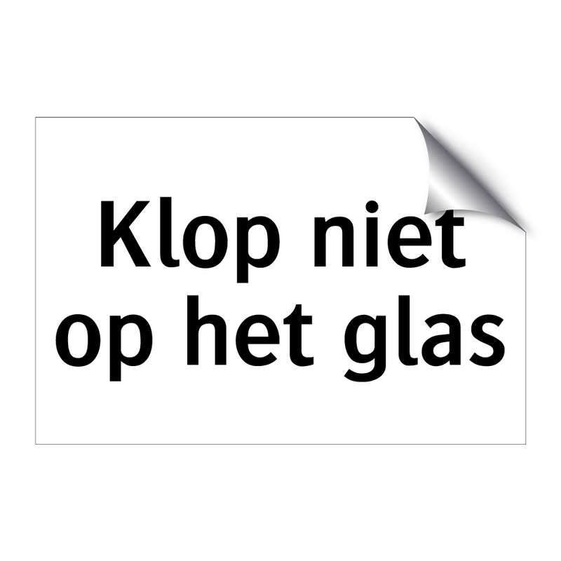 Klop niet op het glas & Klop niet op het glas & Klop niet op het glas & Klop niet op het glas