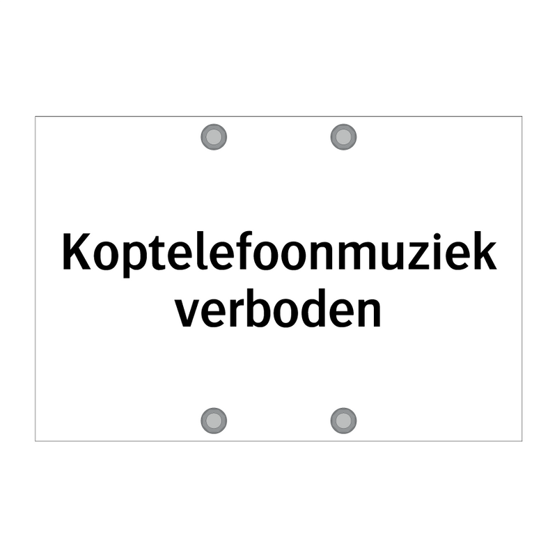 Koptelefoonmuziek verboden & Koptelefoonmuziek verboden & Koptelefoonmuziek verboden