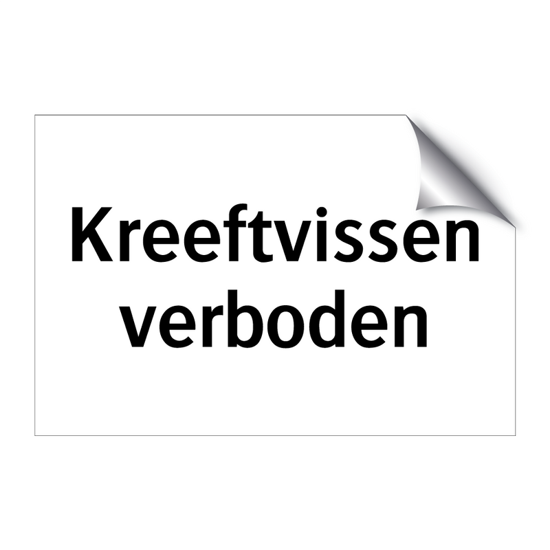 Kreeftvissen verboden & Kreeftvissen verboden & Kreeftvissen verboden & Kreeftvissen verboden