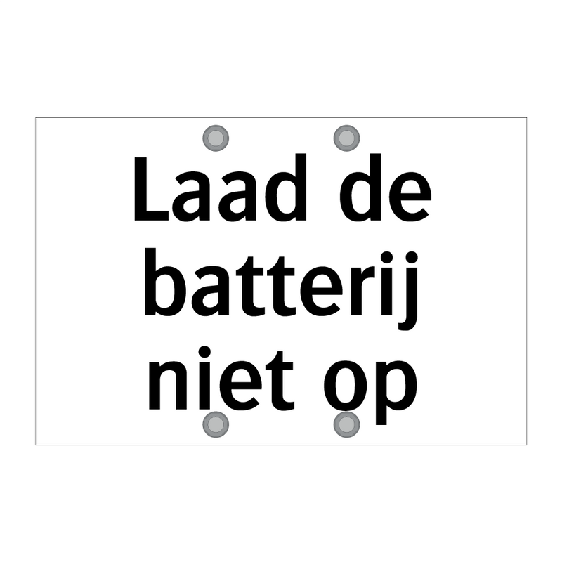 Laad de batterij niet op & Laad de batterij niet op & Laad de batterij niet op