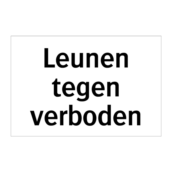 Leunen tegen verboden & Leunen tegen verboden & Leunen tegen verboden & Leunen tegen verboden