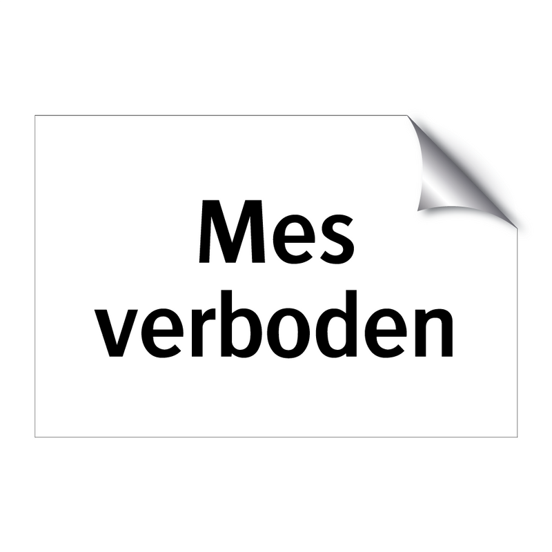 Mes verboden & Mes verboden & Mes verboden & Mes verboden