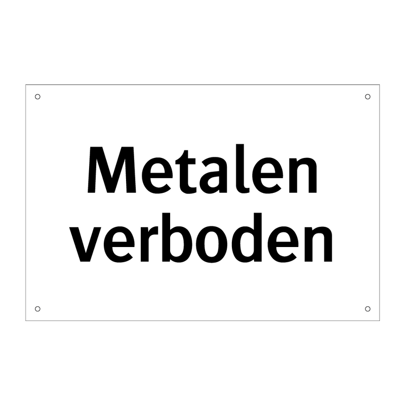 Metalen verboden & Metalen verboden & Metalen verboden & Metalen verboden & Metalen verboden