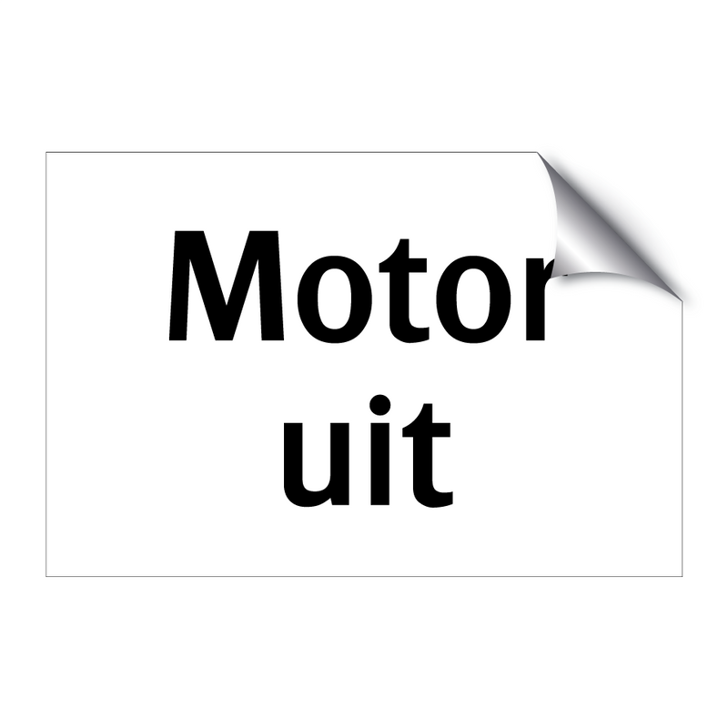 Motor uit & Motor uit & Motor uit & Motor uit