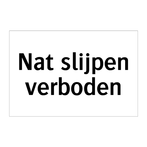 Nat slijpen verboden & Nat slijpen verboden & Nat slijpen verboden & Nat slijpen verboden