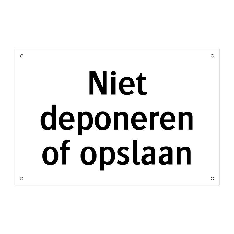 Niet deponeren of opslaan & Niet deponeren of opslaan & Niet deponeren of opslaan