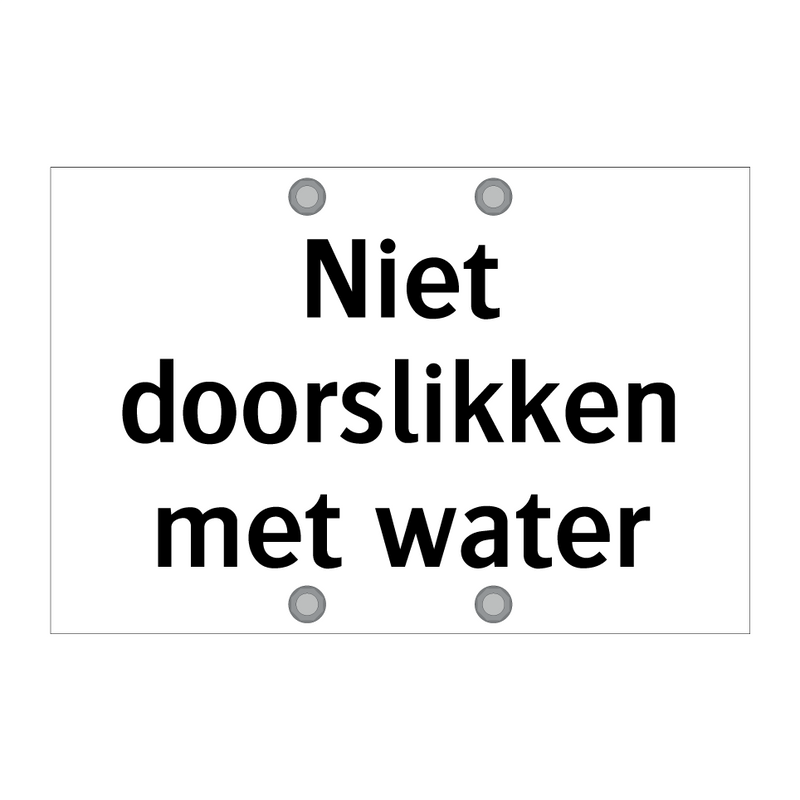 Niet doorslikken met water & Niet doorslikken met water & Niet doorslikken met water