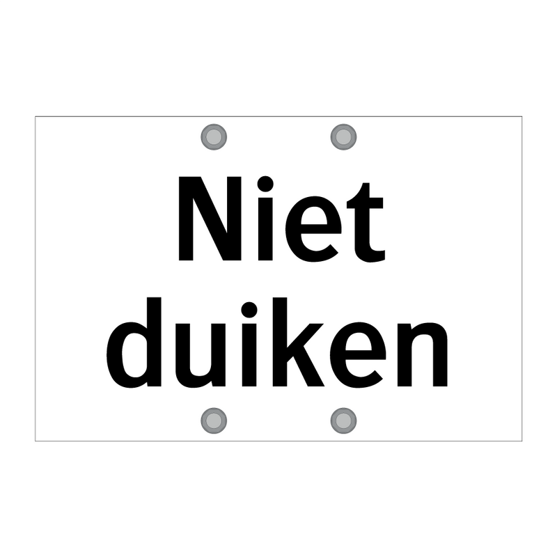 Niet duiken & Niet duiken & Niet duiken & Niet duiken & Niet duiken