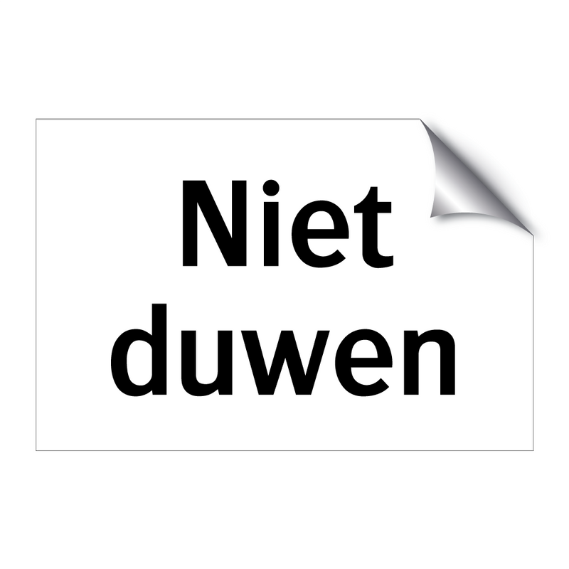 Niet duwen & Niet duwen & Niet duwen & Niet duwen