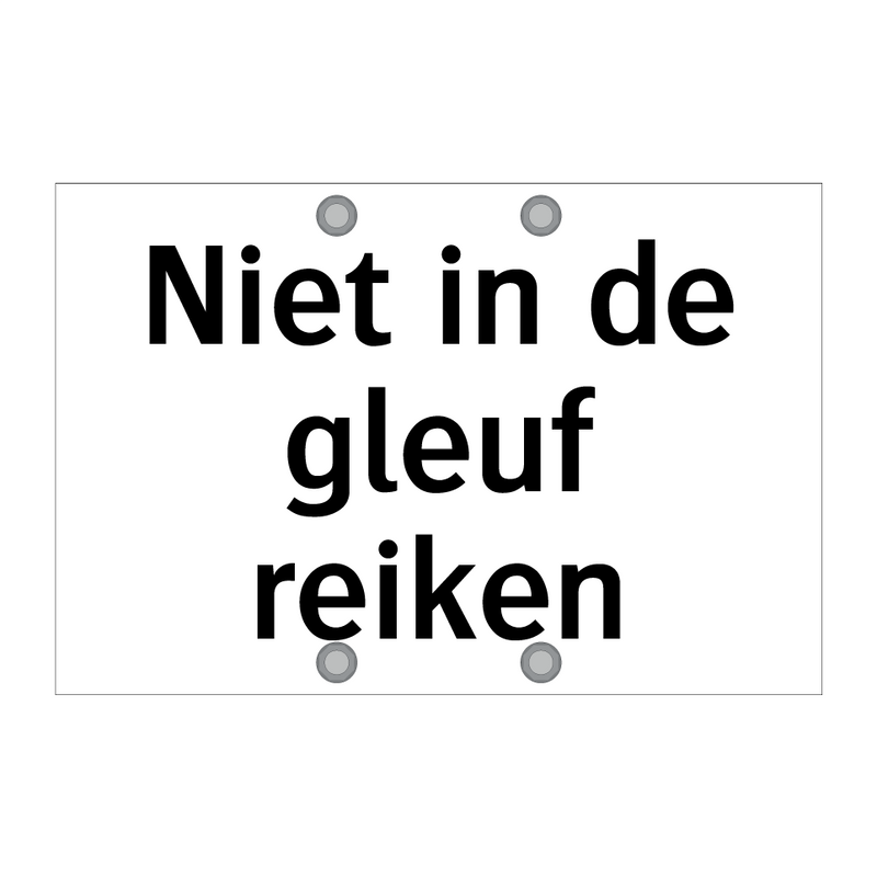 Niet in de gleuf reiken & Niet in de gleuf reiken & Niet in de gleuf reiken