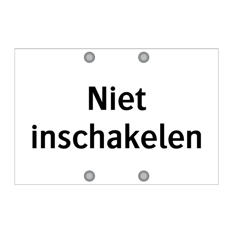 Niet inschakelen & Niet inschakelen & Niet inschakelen & Niet inschakelen & Niet inschakelen