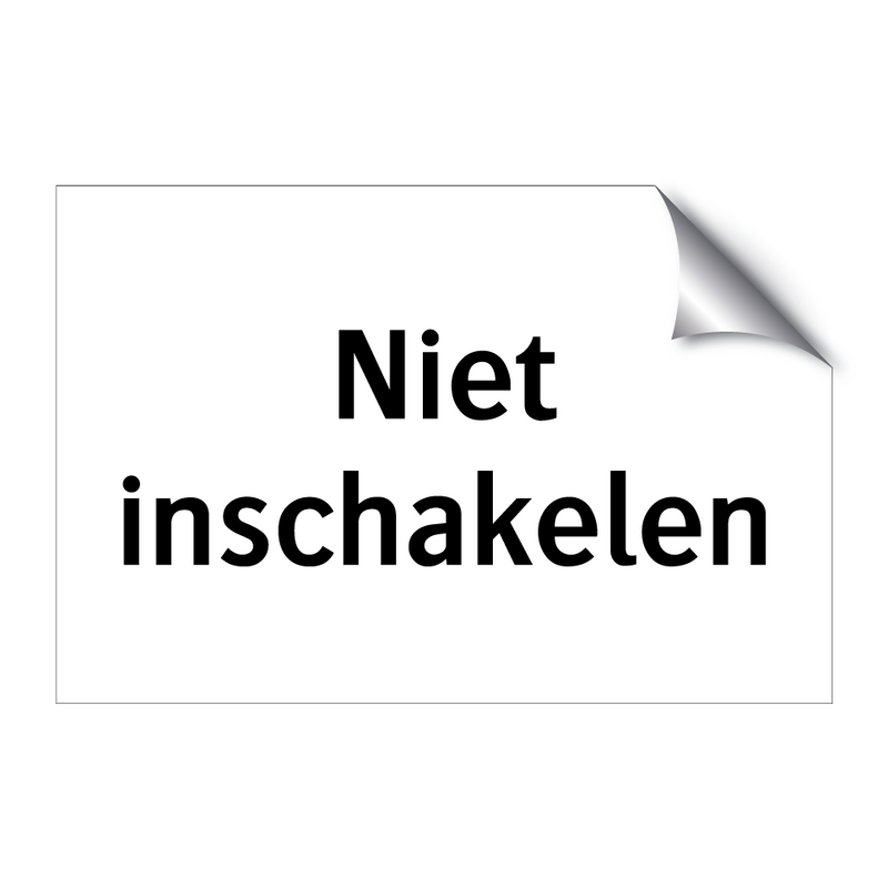 Niet inschakelen & Niet inschakelen & Niet inschakelen & Niet inschakelen