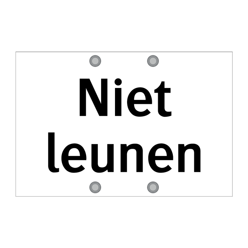 Niet leunen & Niet leunen & Niet leunen & Niet leunen & Niet leunen