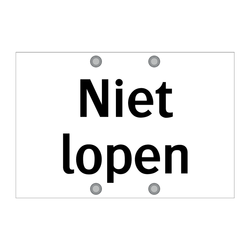 Niet lopen & Niet lopen & Niet lopen & Niet lopen & Niet lopen