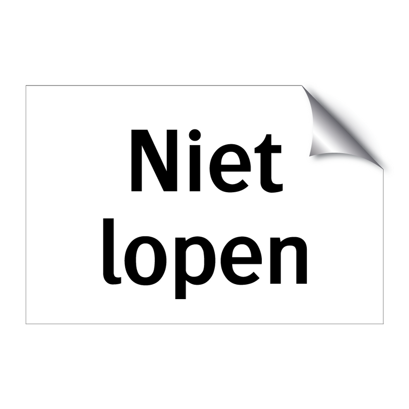 Niet lopen & Niet lopen & Niet lopen & Niet lopen