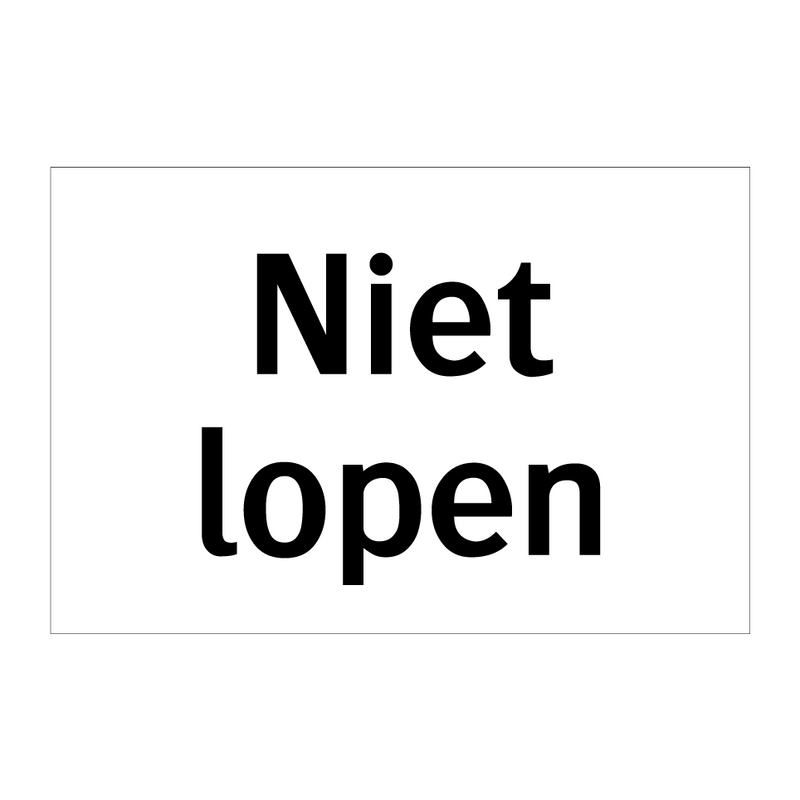 Niet lopen & Niet lopen & Niet lopen & Niet lopen & Niet lopen & Niet lopen & Niet lopen