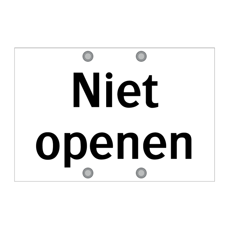 Niet openen & Niet openen & Niet openen & Niet openen & Niet openen