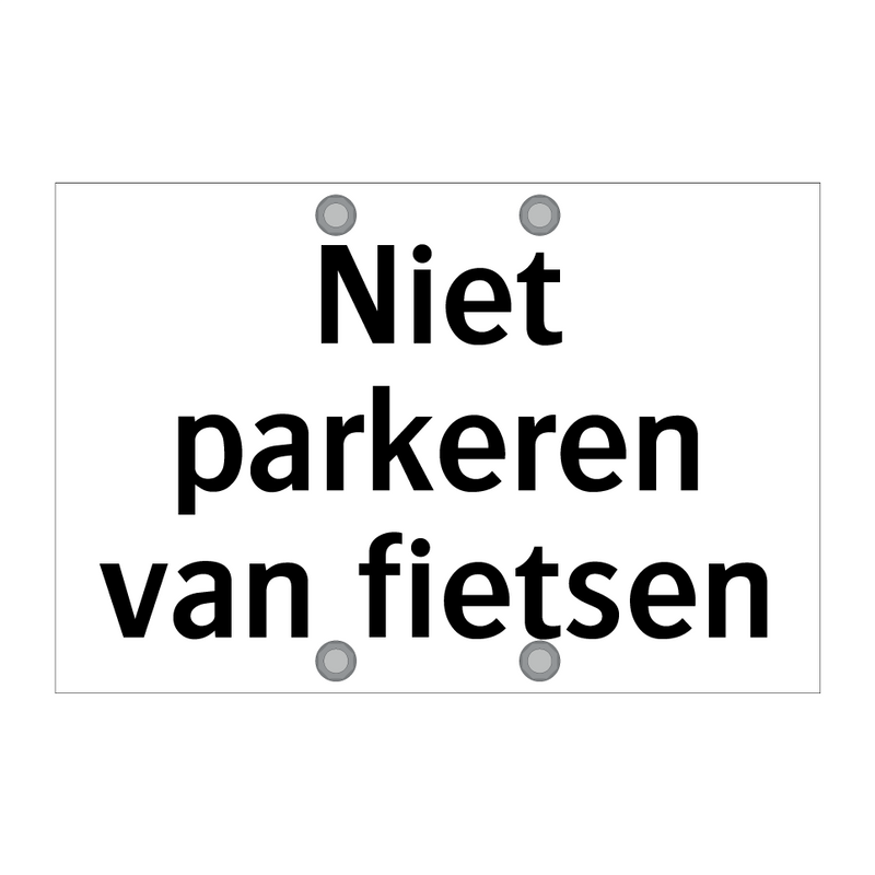 Niet parkeren van fietsen & Niet parkeren van fietsen & Niet parkeren van fietsen