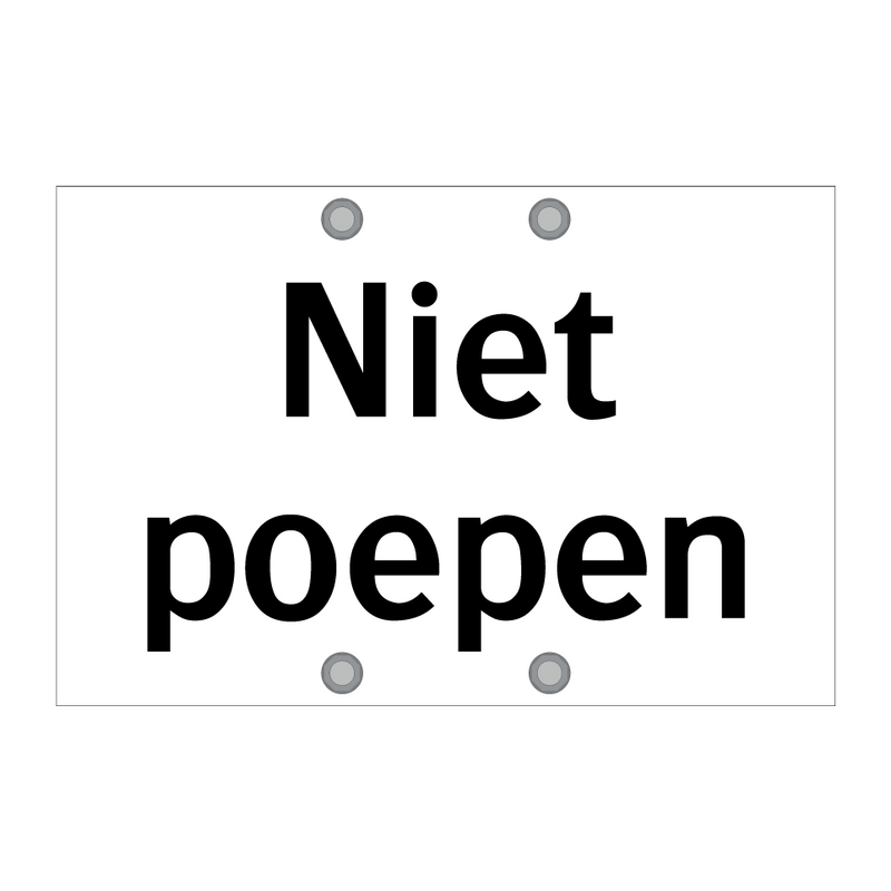 Niet poepen & Niet poepen & Niet poepen & Niet poepen & Niet poepen